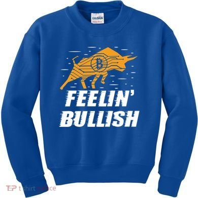 Feelin Bullish Cryptocurrency Blockchain Trader Crypto Gift Kids Sweatshirt