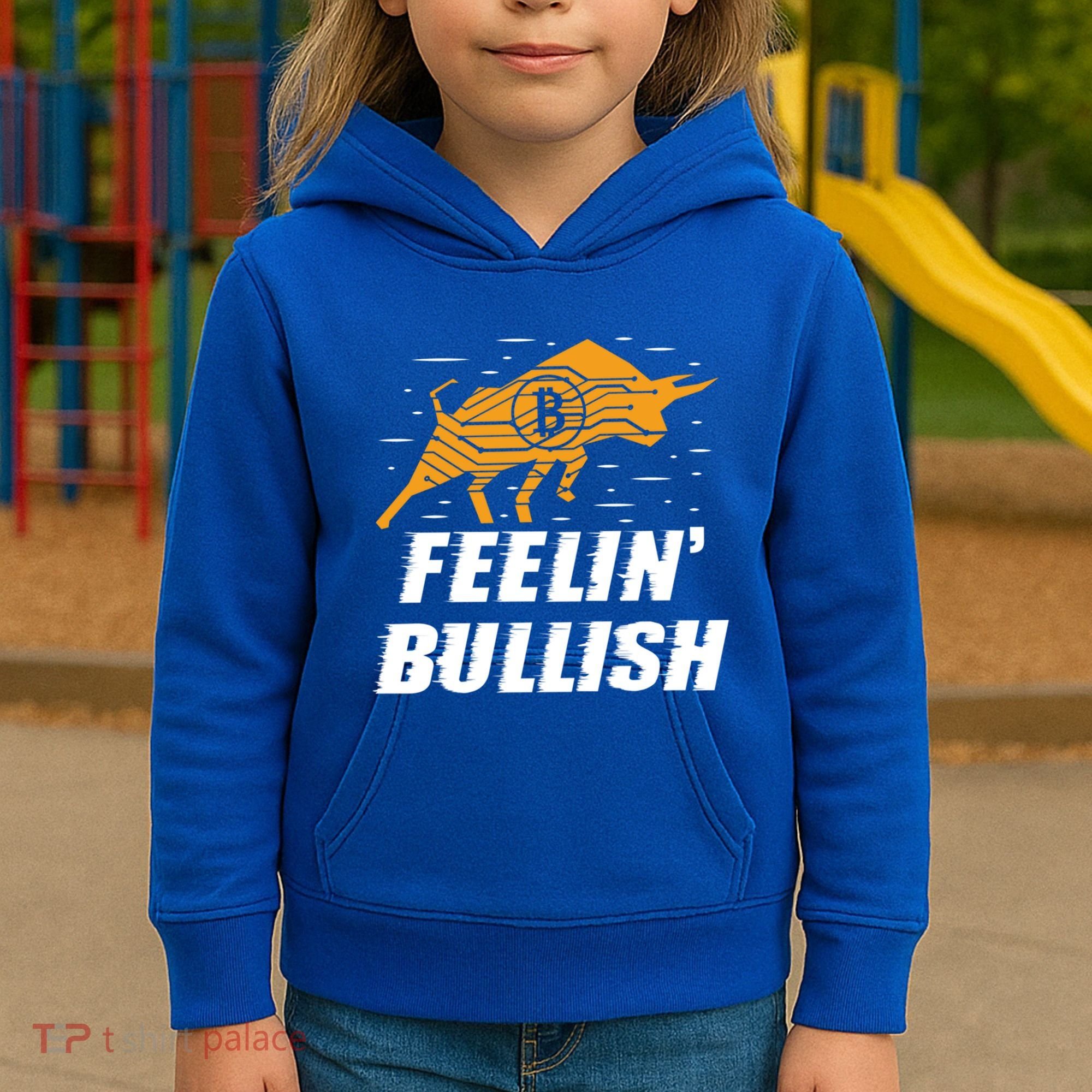 Feelin Bullish Cryptocurrency Blockchain Trader Crypto Gift Kids Hoodie