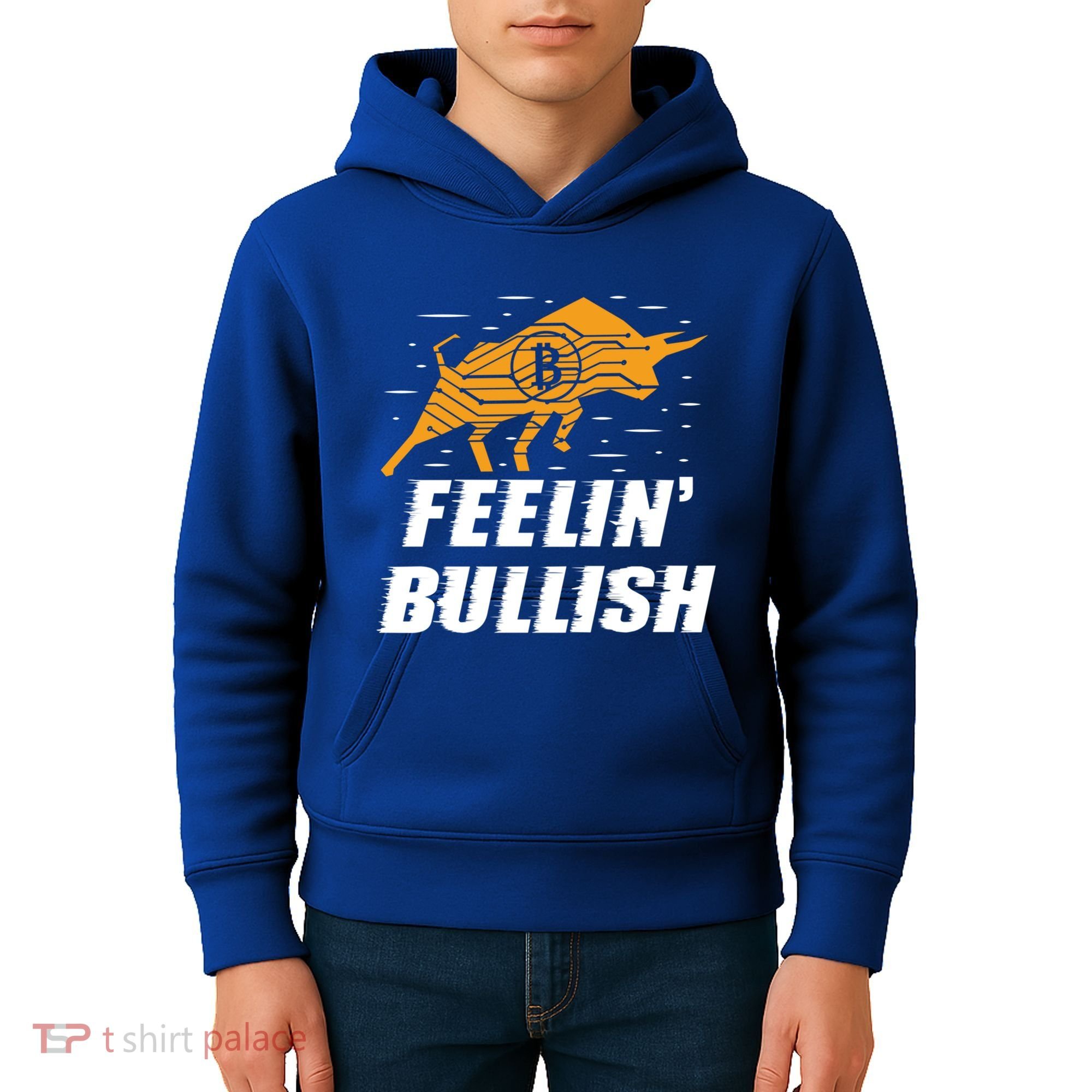 Feelin Bullish Cryptocurrency Blockchain Trader Crypto Gift Kids Hoodie