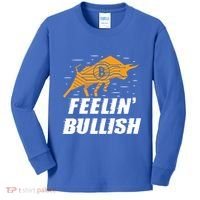 Feelin Bullish Cryptocurrency Blockchain Trader Crypto Gift Kids Long Sleeve Shirt thumb 0