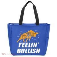Feelin Bullish Cryptocurrency Blockchain Trader Crypto Gift Tote Bag thumb 0