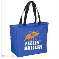 Feelin Bullish Cryptocurrency Blockchain Trader Crypto Gift Tote Bag thumb 2