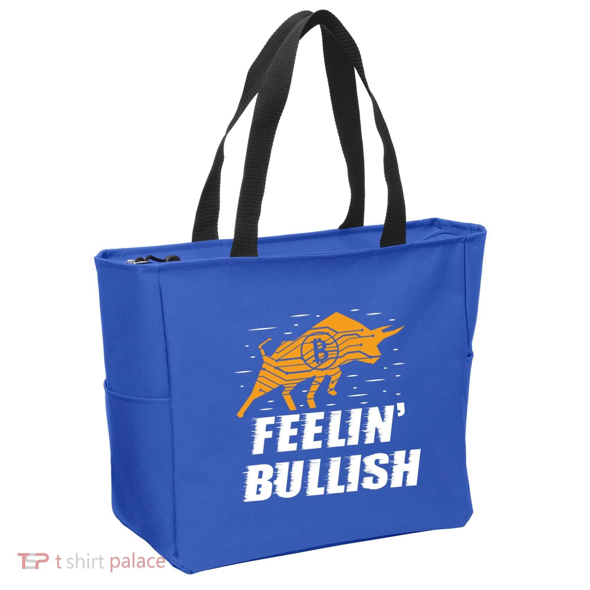 Feelin Bullish Cryptocurrency Blockchain Trader Crypto Gift Tote Bag