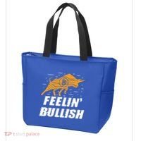 Feelin Bullish Cryptocurrency Blockchain Trader Crypto Gift Tote Bag thumb 3