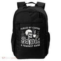 Fueled By Coffee & Feminist Rage Feminism Coffee Lovers Backpack thumb 0