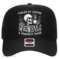 Fueled By Coffee & Feminist Rage Feminism Coffee Lovers Hat thumb 0