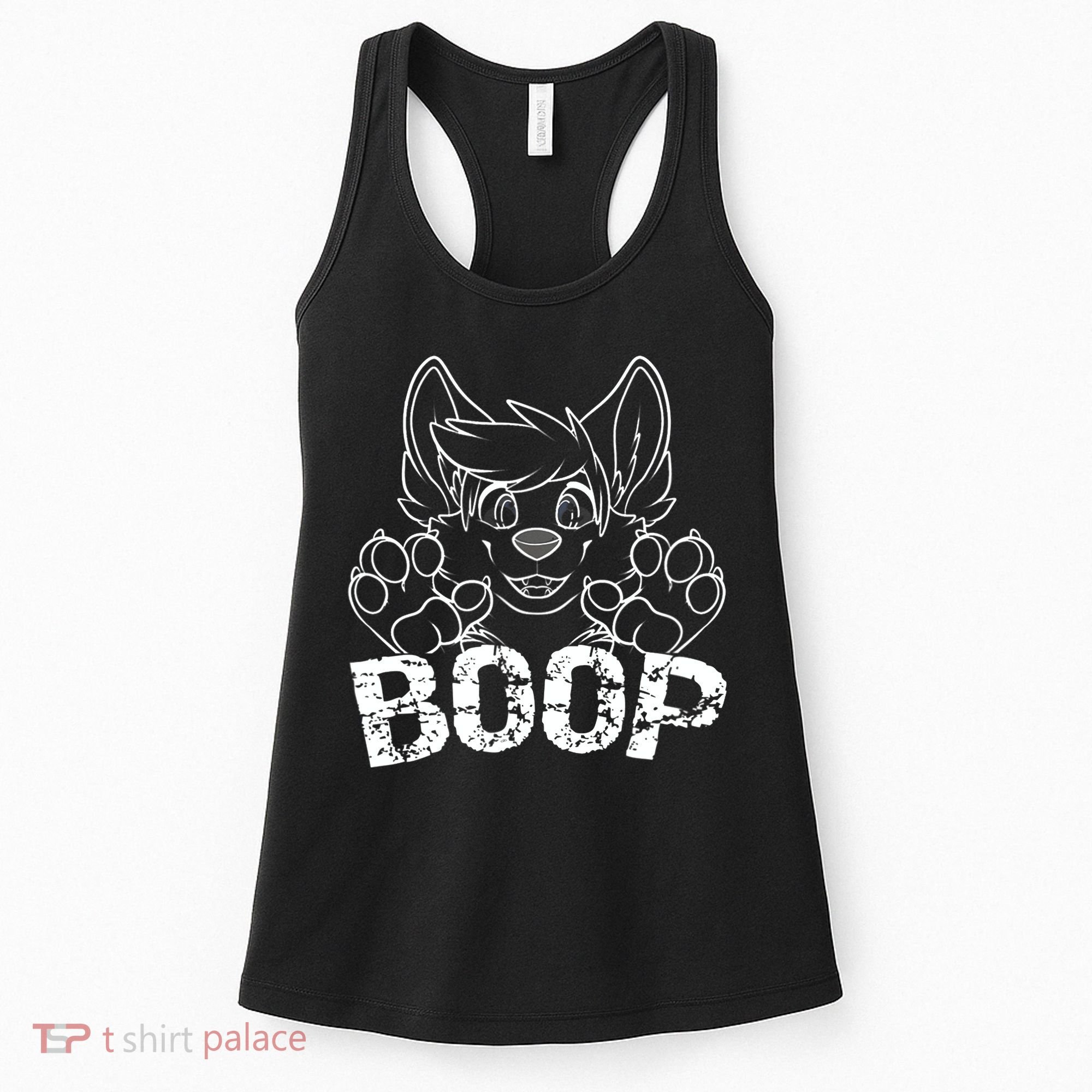Fursuit BOOP Cute Puppy Dog Furry Fandom Saying Women's Tank Top