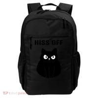 Funny Black Cat Hiss Off Meow Cat Backpack thumb 0