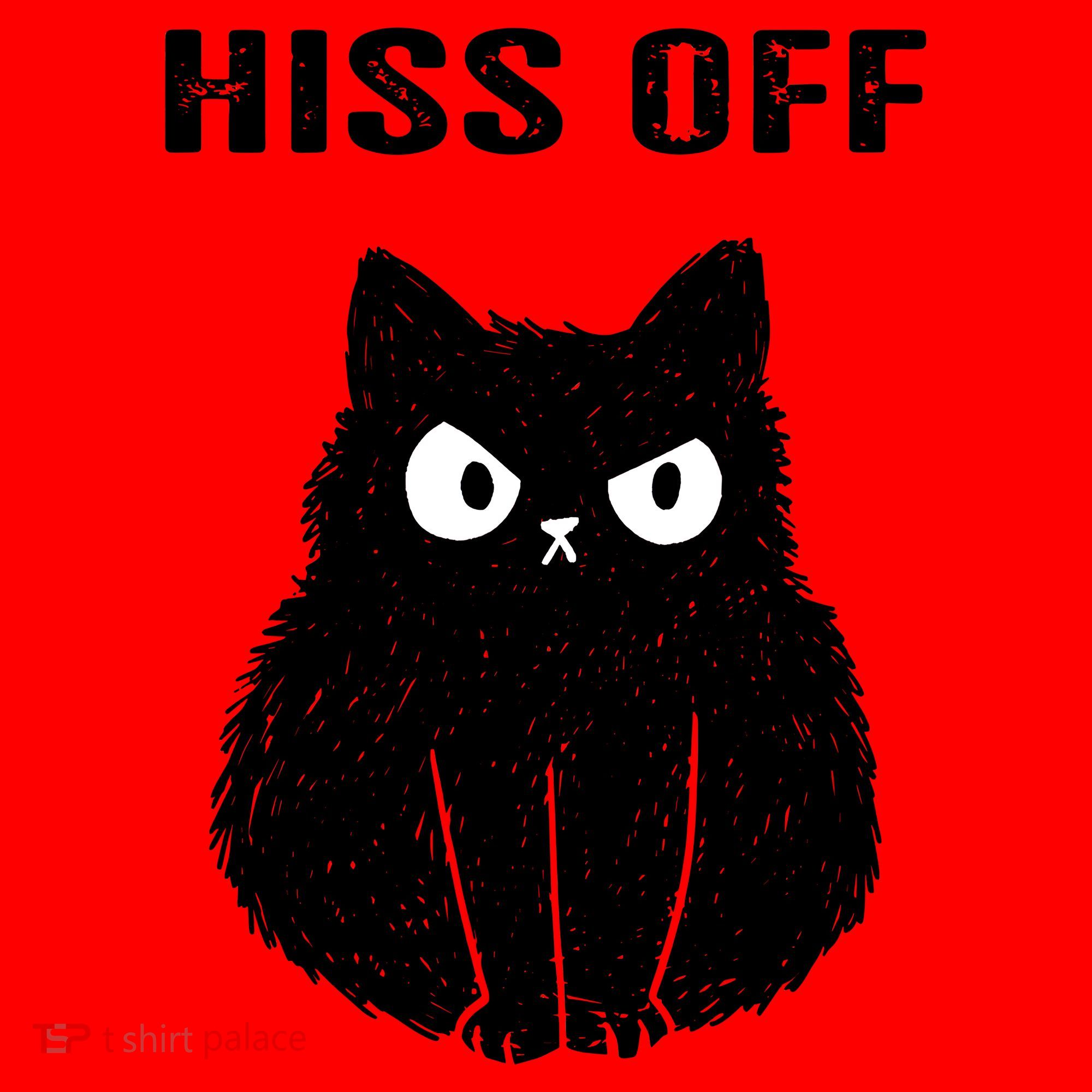 Funny Black Cat Hiss Off Meow Cat Santa Hat