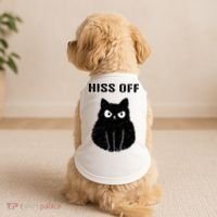 Funny Black Cat Hiss Off Meow Cat Doggie Tank thumb 2