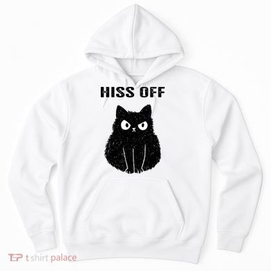 Funny Black Cat Hiss Off Meow Cat Hoodie