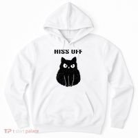 Funny Black Cat Hiss Off Meow Cat Hoodie thumb 0