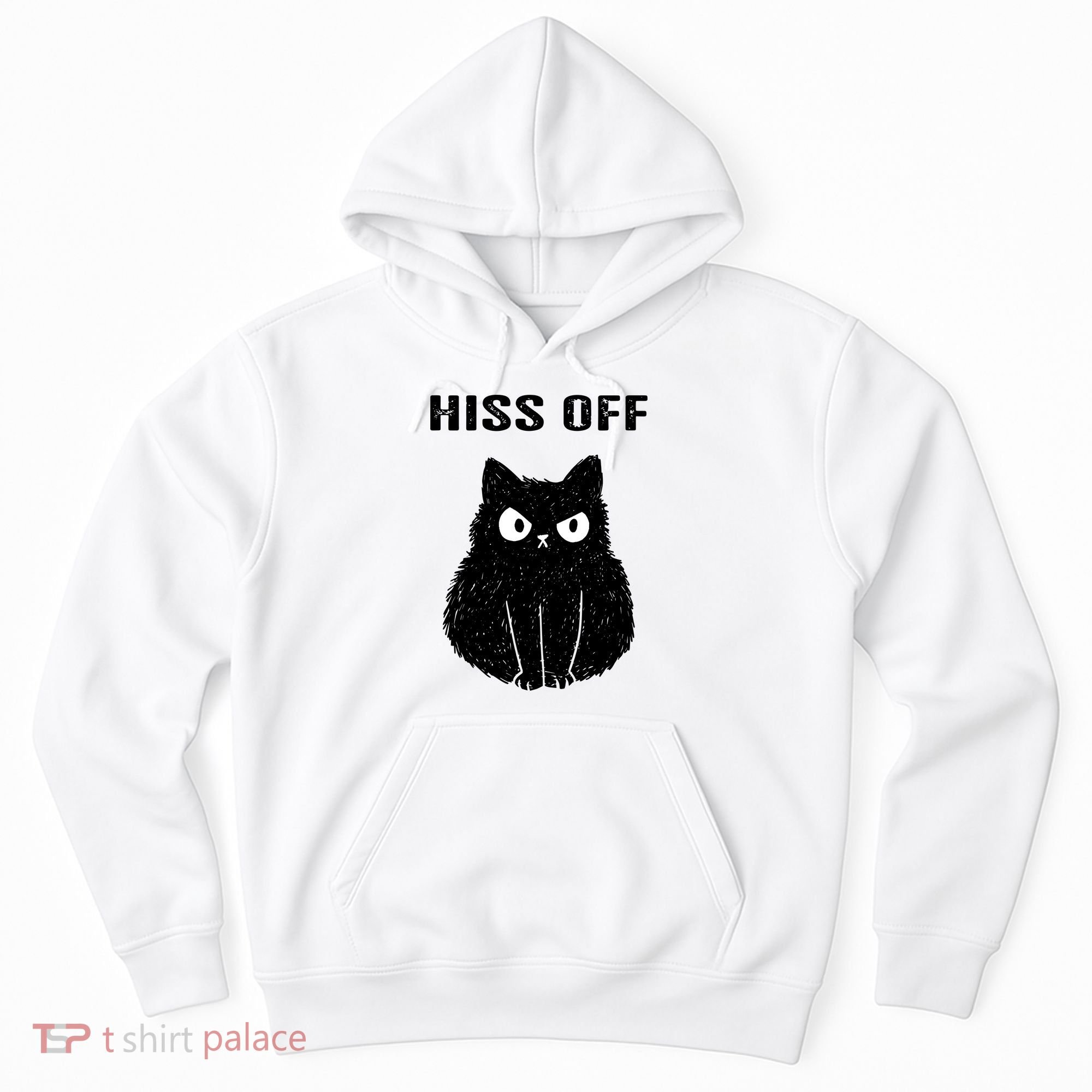 Funny Black Cat Hiss Off Meow Cat Hoodie