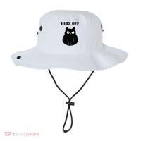 Funny Black Cat Hiss Off Meow Cat Bucket Hat thumb 0
