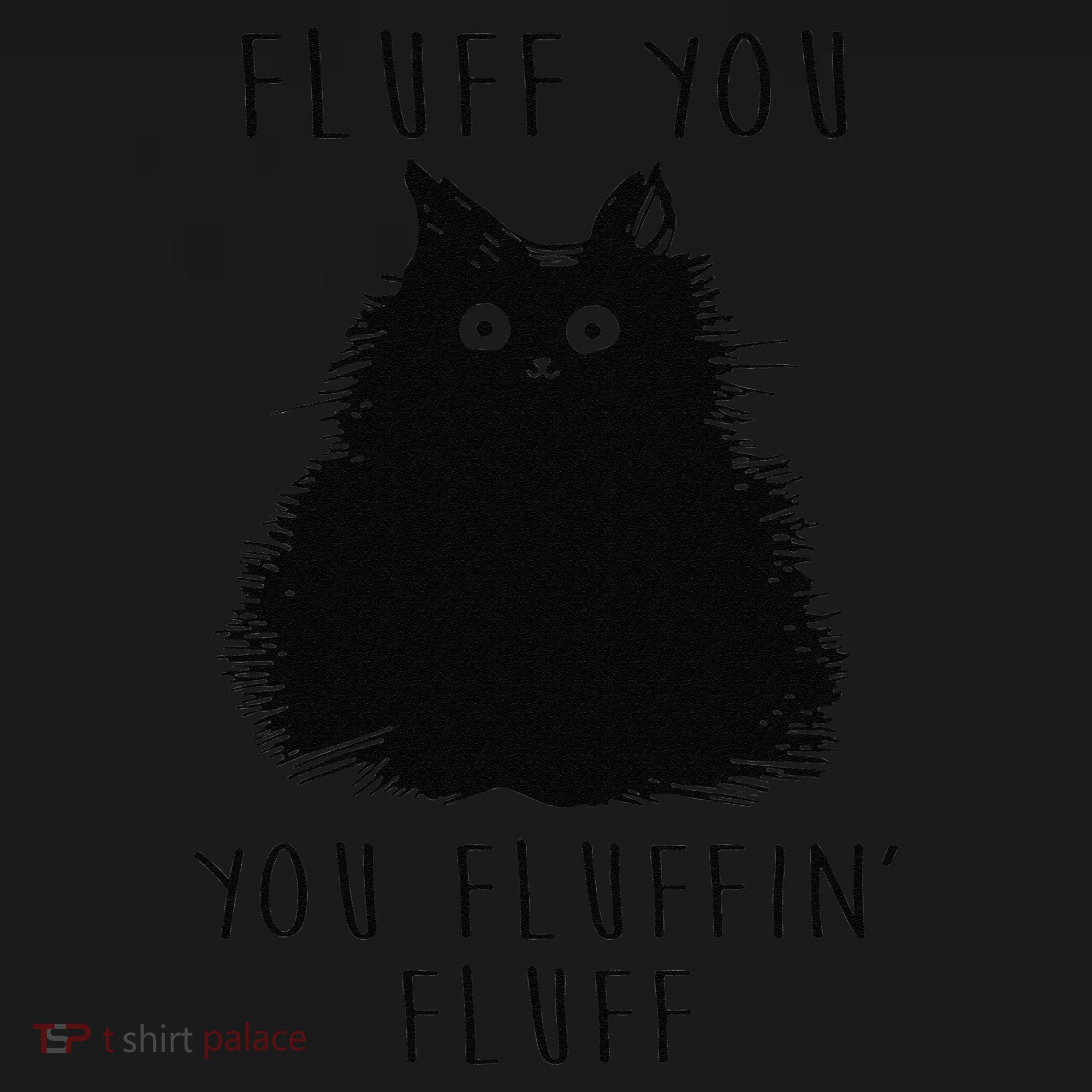 Funny Black Cat Fluff You You Fluffin Fluff Coaster