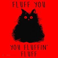Funny Black Cat Fluff You You Fluffin Fluff Santa Hat thumb 1