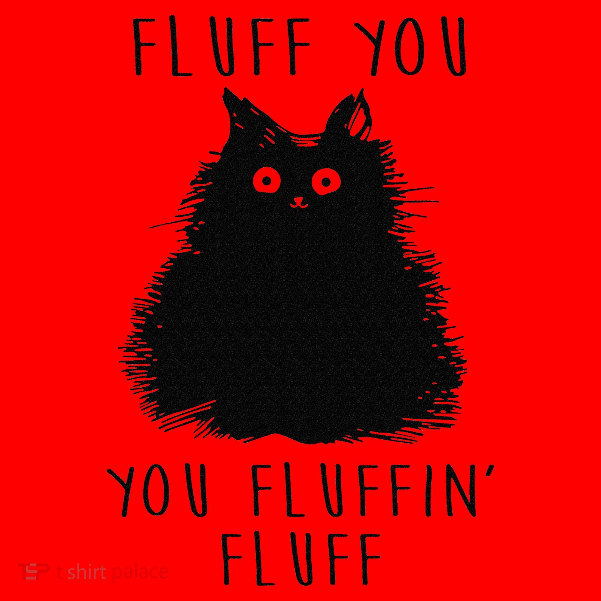 Funny Black Cat Fluff You You Fluffin Fluff Santa Hat