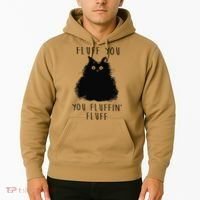Funny Black Cat Fluff You You Fluffin Fluff Hoodie thumb 2