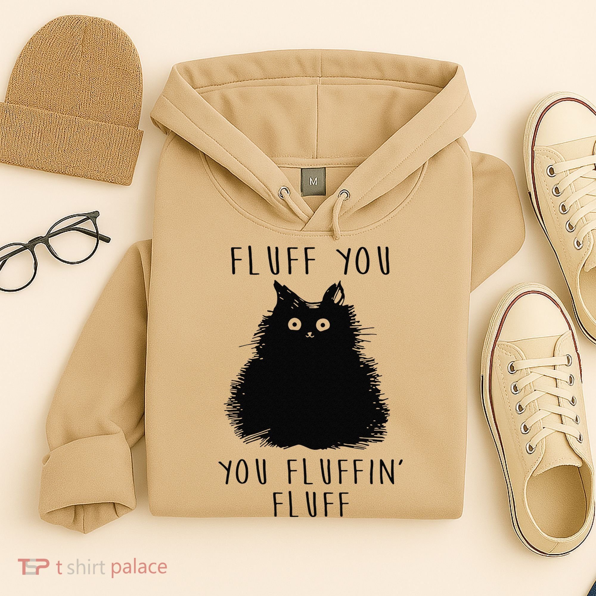 Funny Black Cat Fluff You You Fluffin Fluff Hoodie