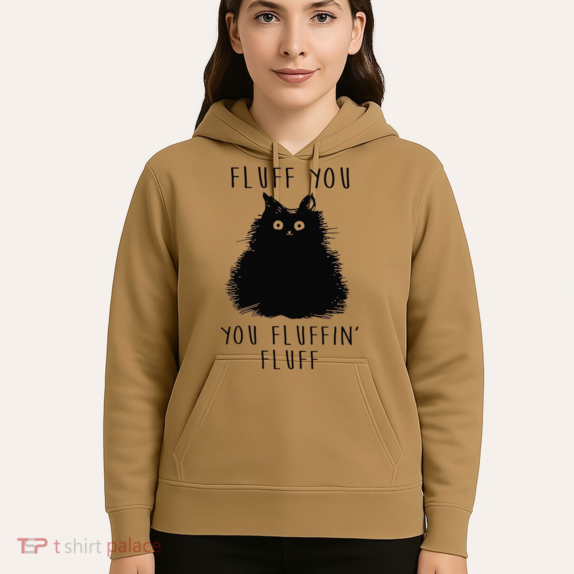 Funny Black Cat Fluff You You Fluffin Fluff Hoodie