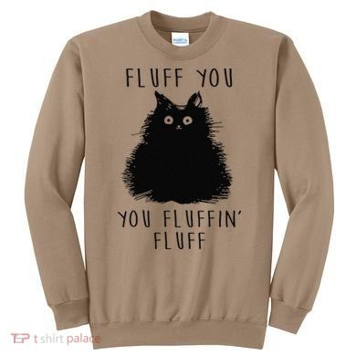 Funny Black Cat Fluff You You Fluffin Fluff Sweatshirt