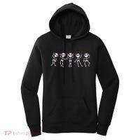 Funny Breast Cancer Awareness Dancing Halloween Skeletons Women's Hoodie thumb 0