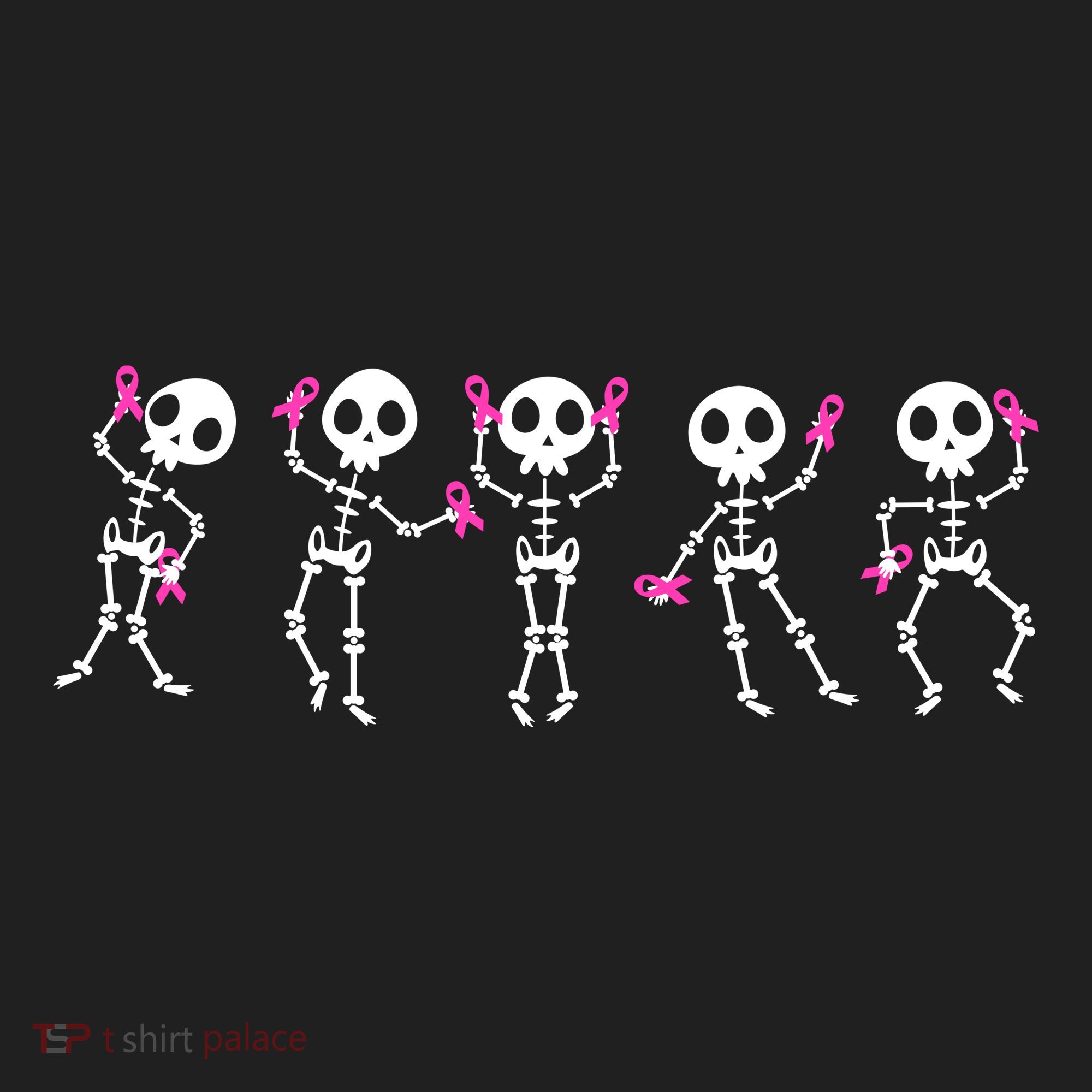 Funny Breast Cancer Awareness Dancing Halloween Skeletons Hat