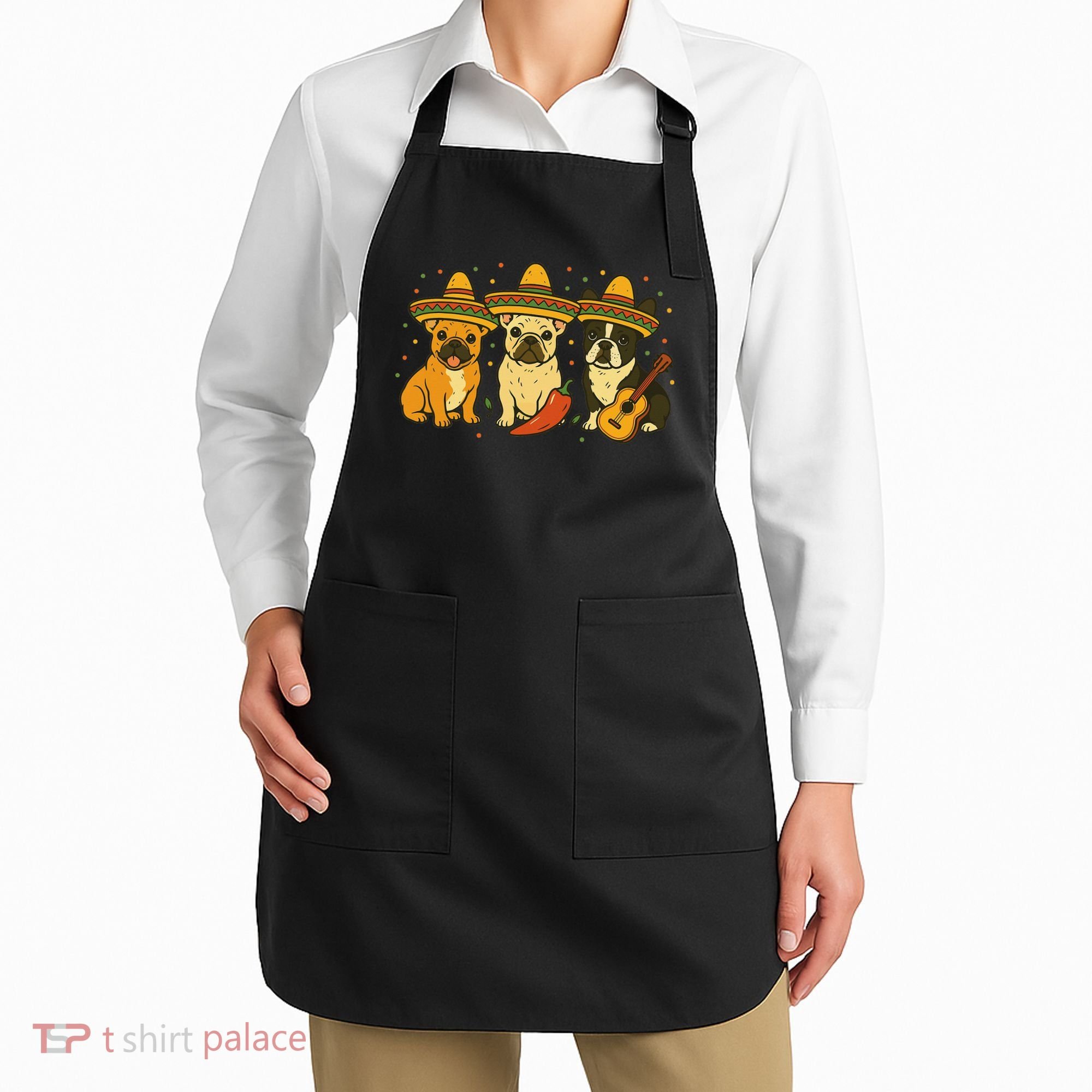 French Bulldog Cinco De Mayo Frenchie Apron