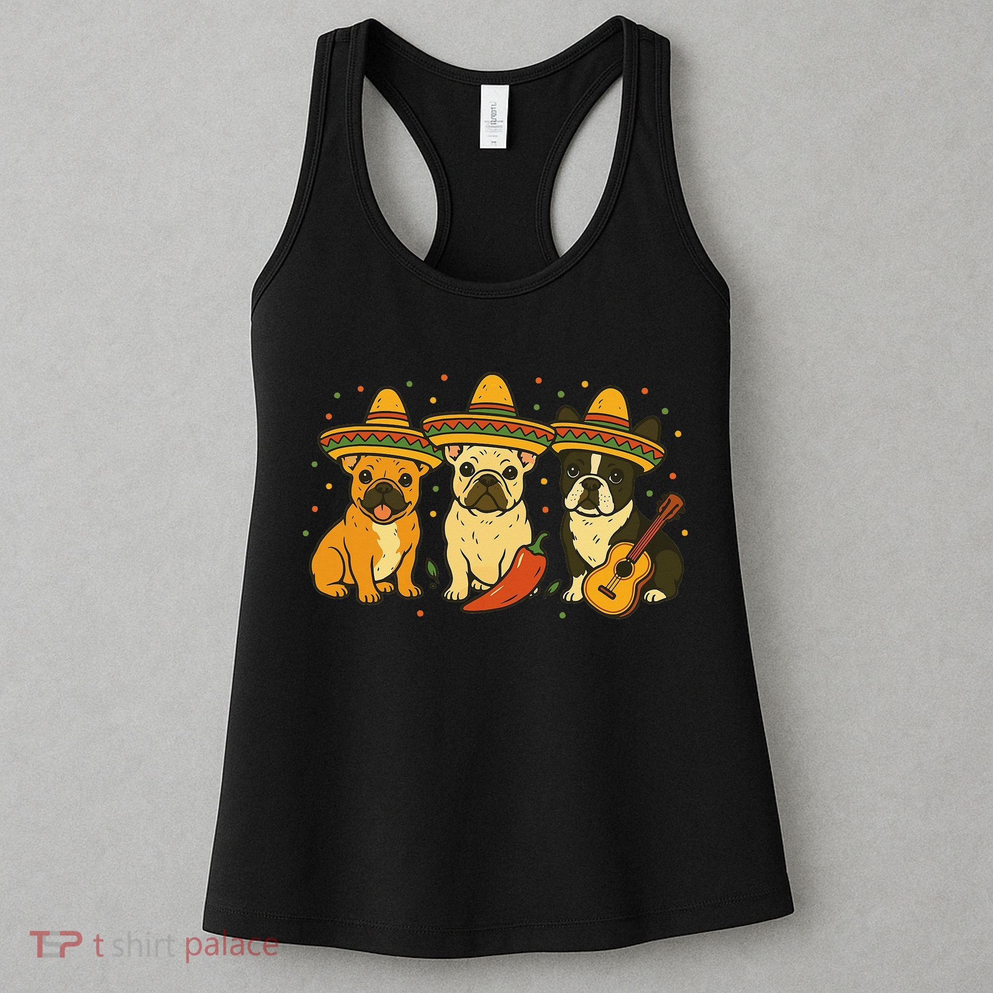 French Bulldog Cinco De Mayo Frenchie Women's Tank Top