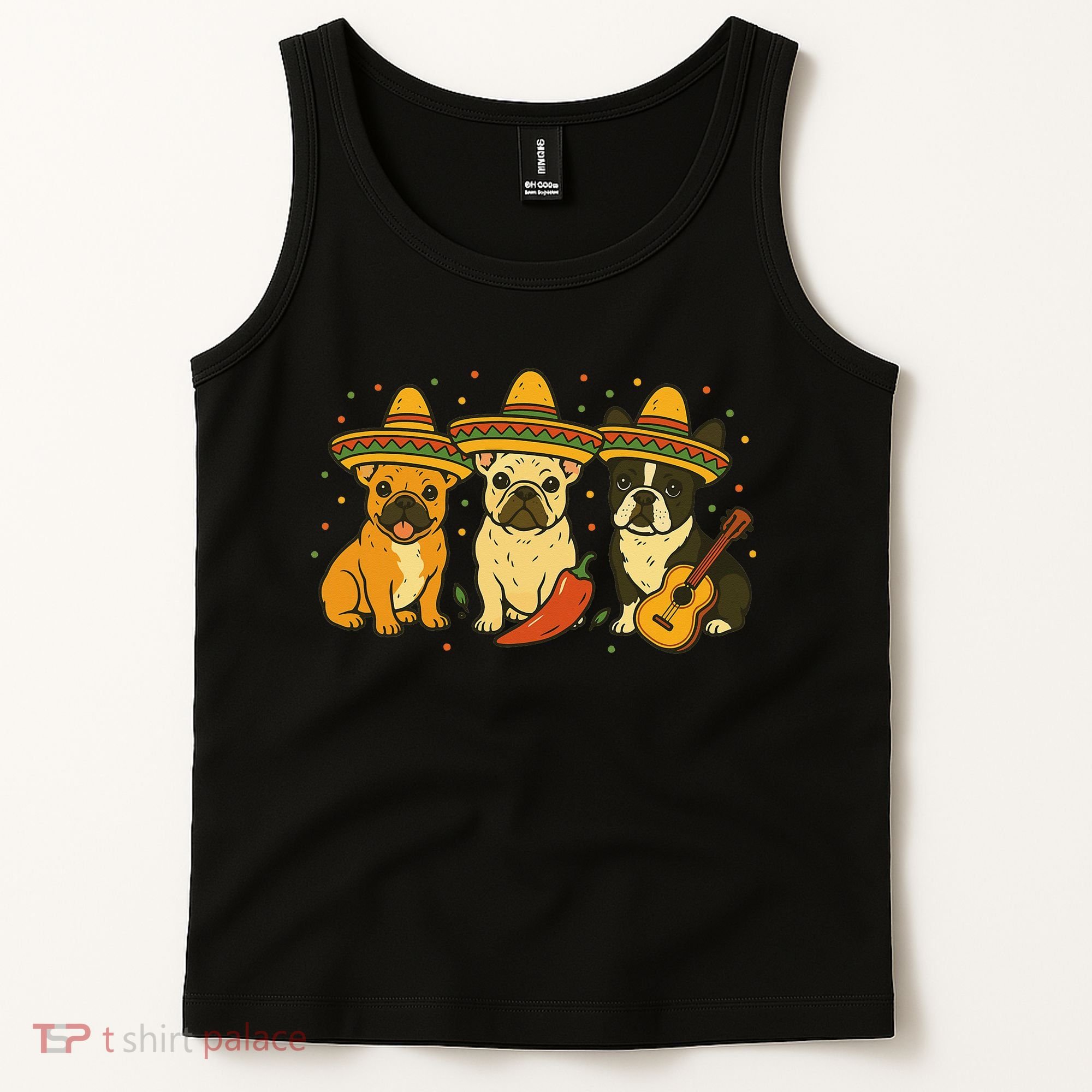 French Bulldog Cinco De Mayo Frenchie Tank Top