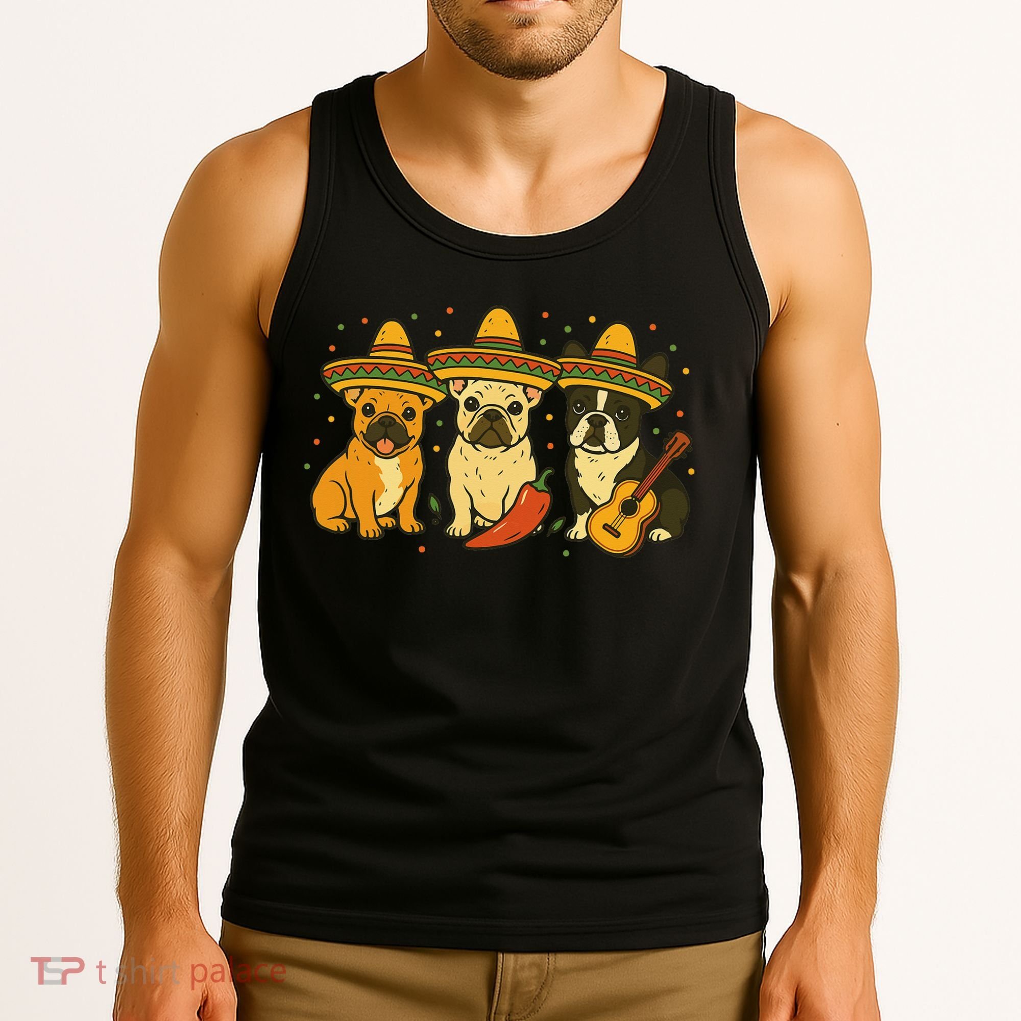French Bulldog Cinco De Mayo Frenchie Tank Top
