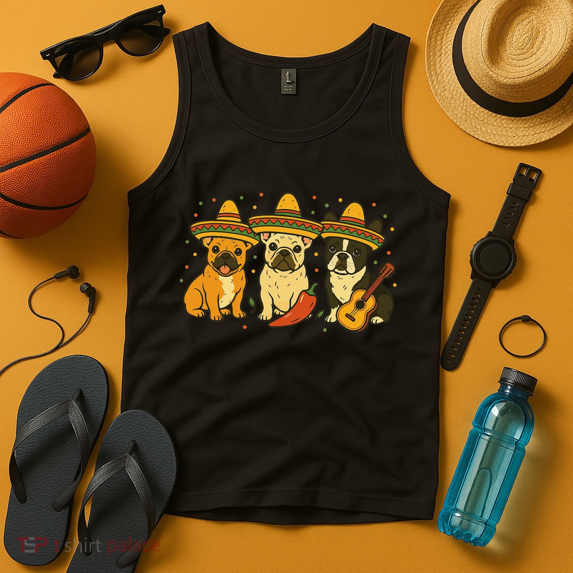 French Bulldog Cinco De Mayo Frenchie Tank Top