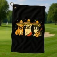 French Bulldog Cinco De Mayo Frenchie Golf Towel thumb 1