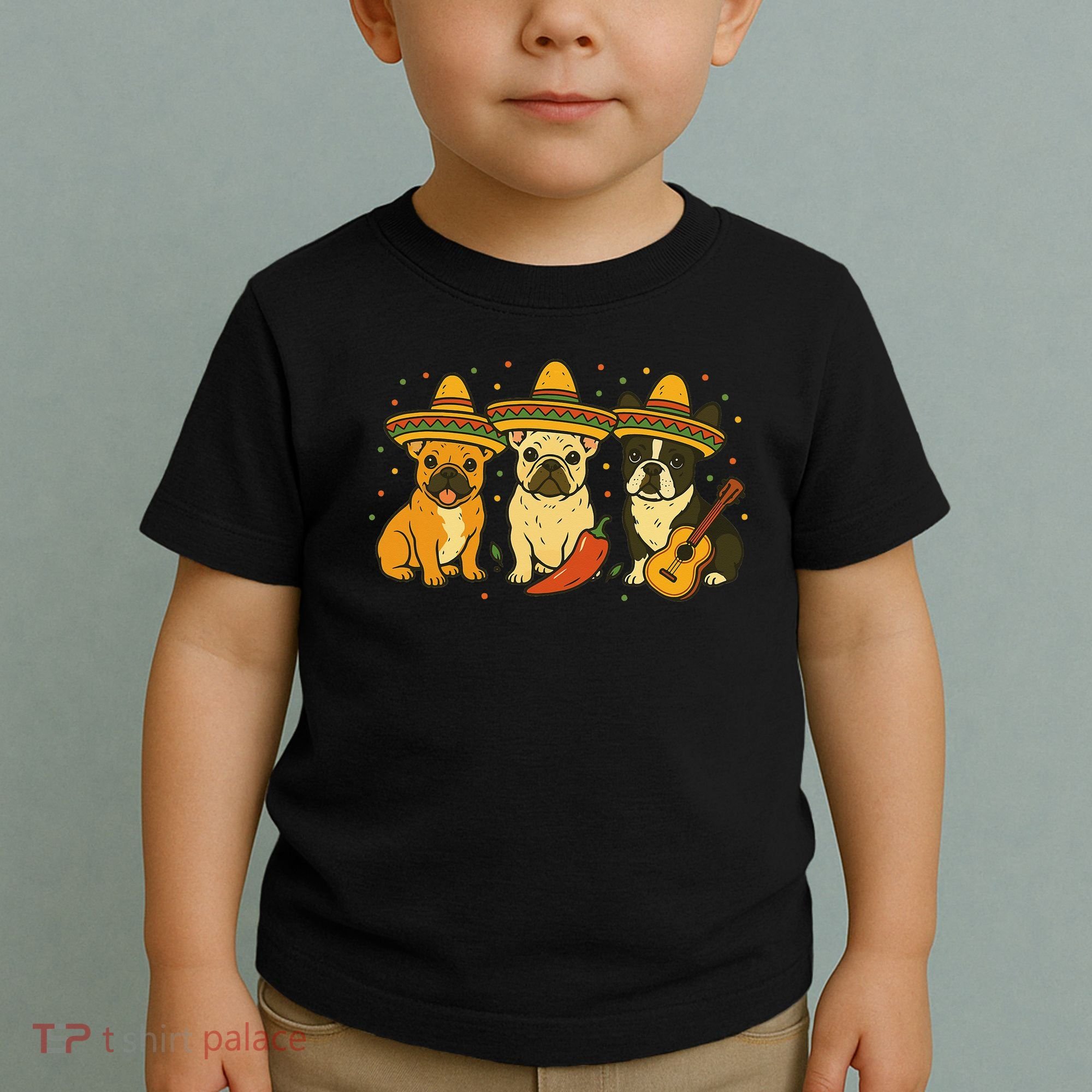 French Bulldog Cinco De Mayo Frenchie Toddler T-Shirt