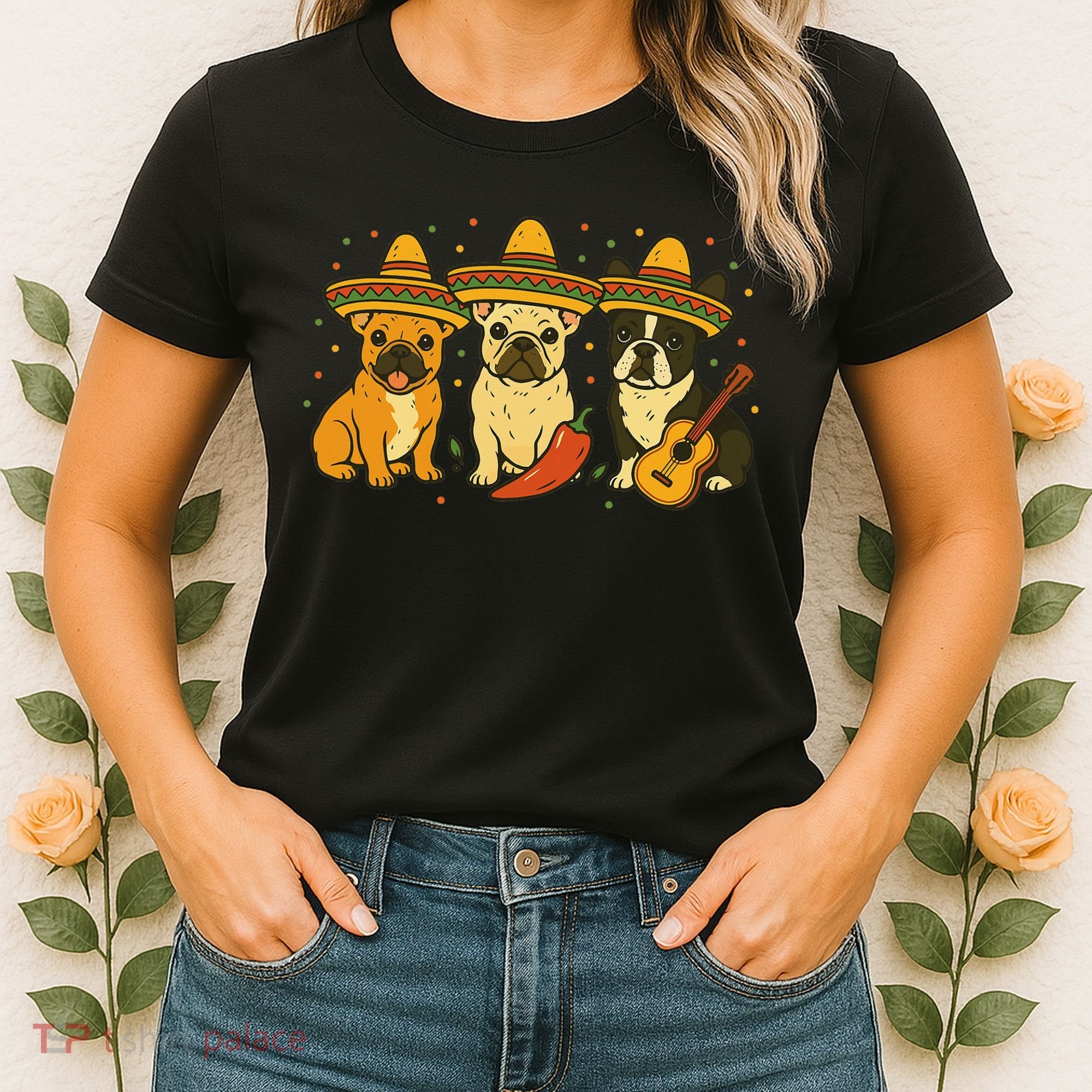 French Bulldog Cinco De Mayo Frenchie Women's T-Shirt