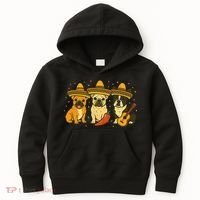 French Bulldog Cinco De Mayo Frenchie Kids Hoodie thumb 0