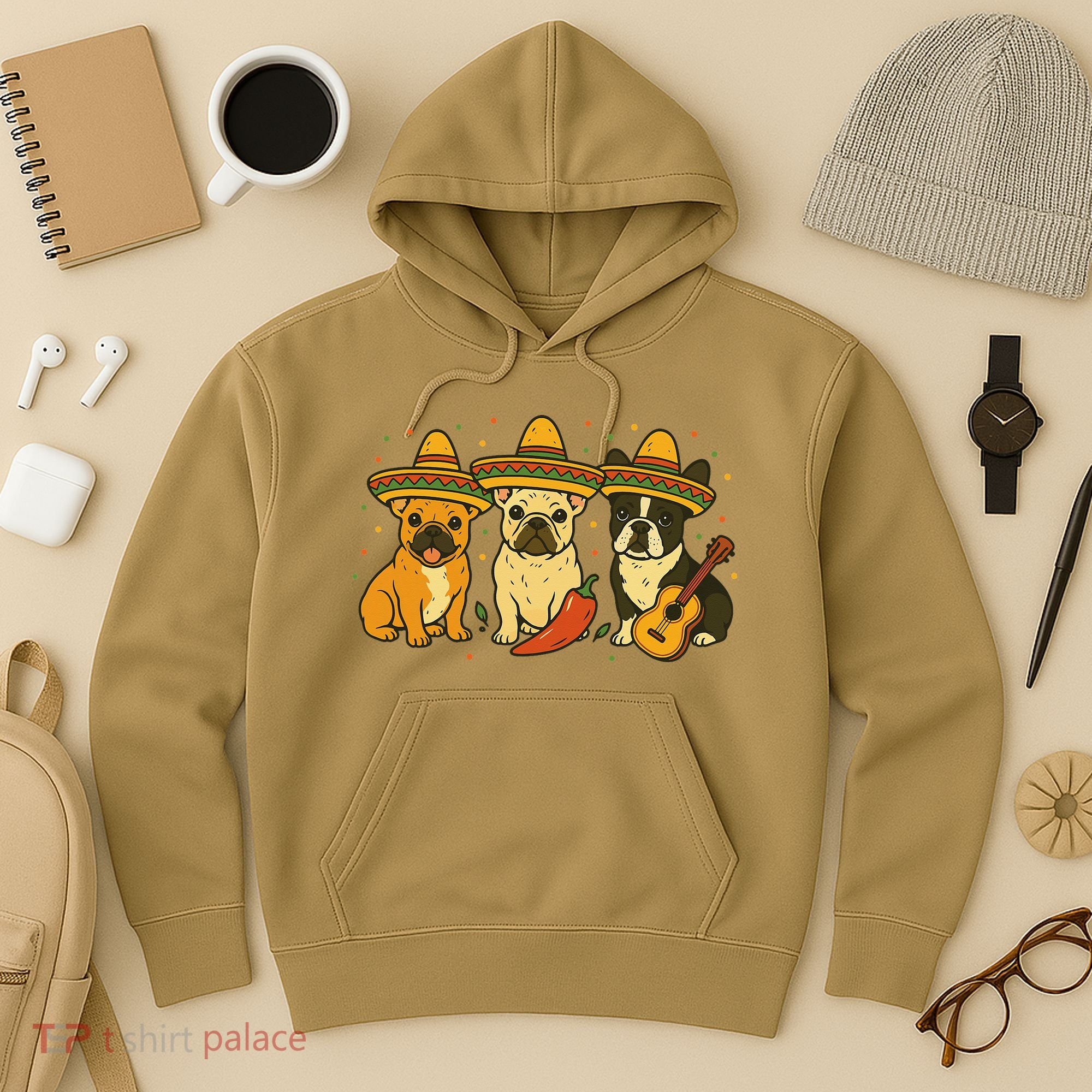 French Bulldog Cinco De Mayo Frenchie Hoodie