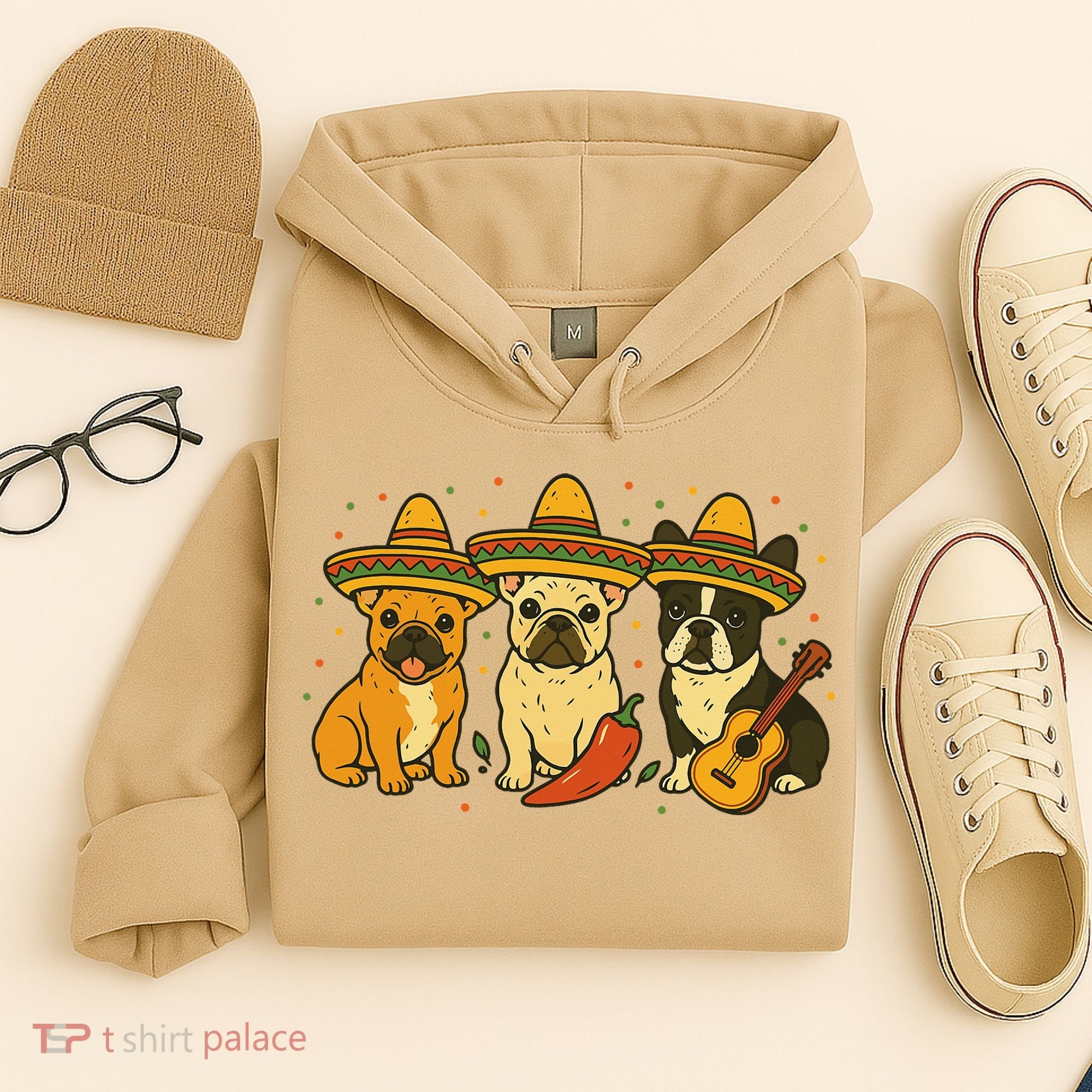 French Bulldog Cinco De Mayo Frenchie Hoodie