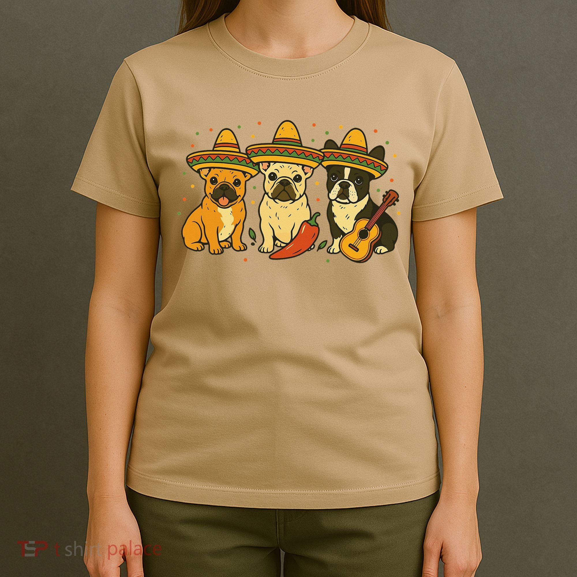 French Bulldog Cinco De Mayo Frenchie T-Shirt