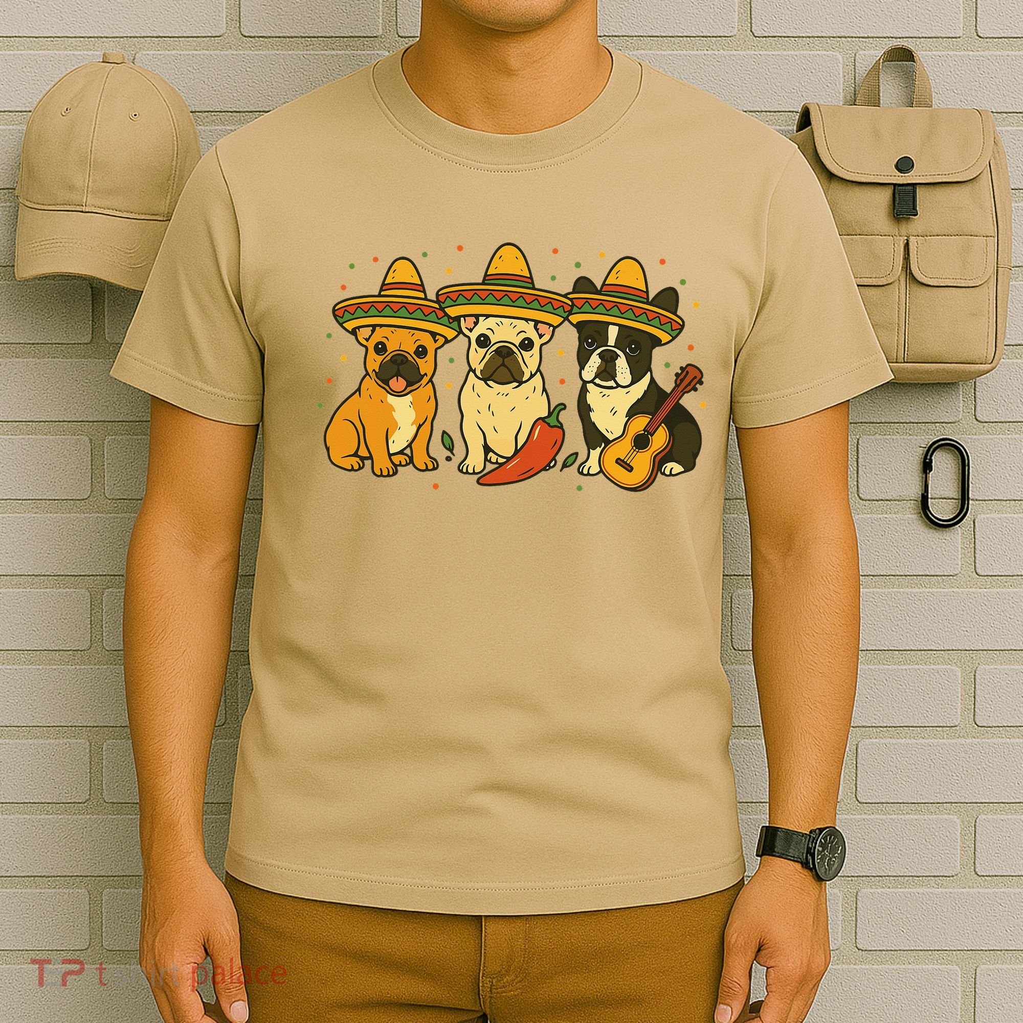 French Bulldog Cinco De Mayo Frenchie T-Shirt