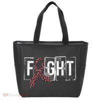 Fight Breast Cancer Awareness Leopard Ribbon Tote Bag thumb 0