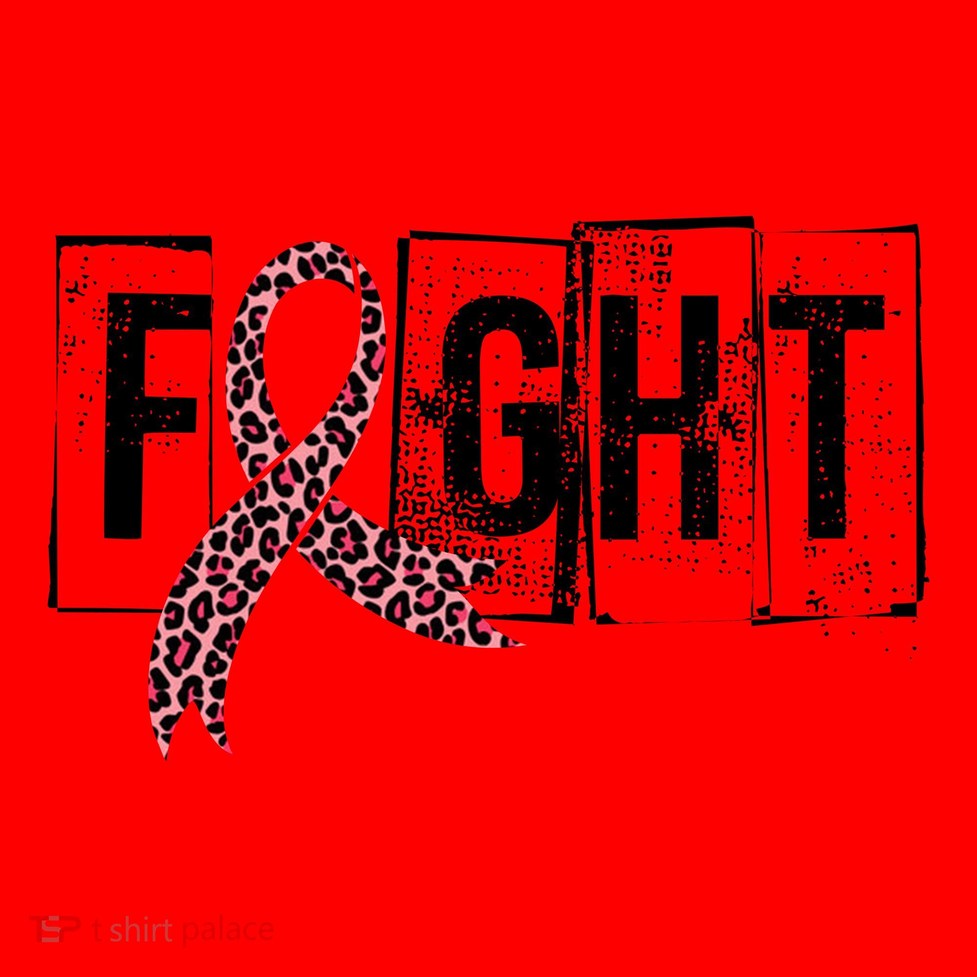 Fight Breast Cancer Awareness Leopard Ribbon Santa Hat