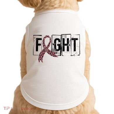 Fight Breast Cancer Awareness Leopard Ribbon Doggie Tank