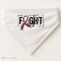 Fight Breast Cancer Awareness Leopard Ribbon USA-Made Doggie Bandana thumb 0