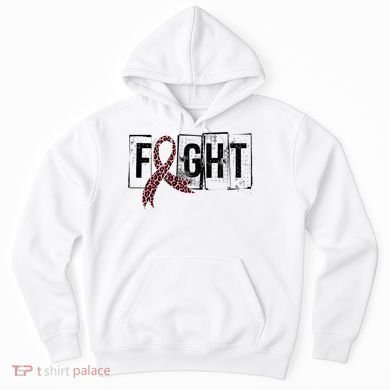 Fight Breast Cancer Awareness Leopard Ribbon Hoodie