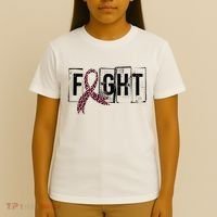 Fight Breast Cancer Awareness Leopard Ribbon T-Shirt thumb 4