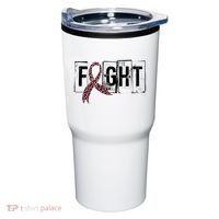 Fight Breast Cancer Awareness Leopard Ribbon Tumbler thumb 0