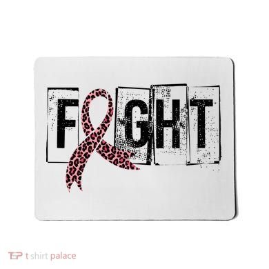 Fight Breast Cancer Awareness Leopard Ribbon Mousepad