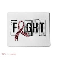 Fight Breast Cancer Awareness Leopard Ribbon Mousepad thumb 0