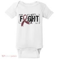 Fight Breast Cancer Awareness Leopard Ribbon Baby Bodysuit thumb 0